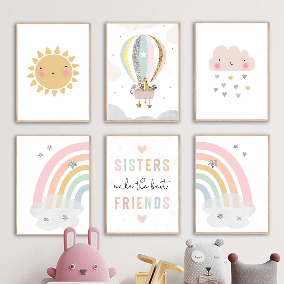 Baby Nursery Decor Girl - Постеры и принты с изображением жирафа,