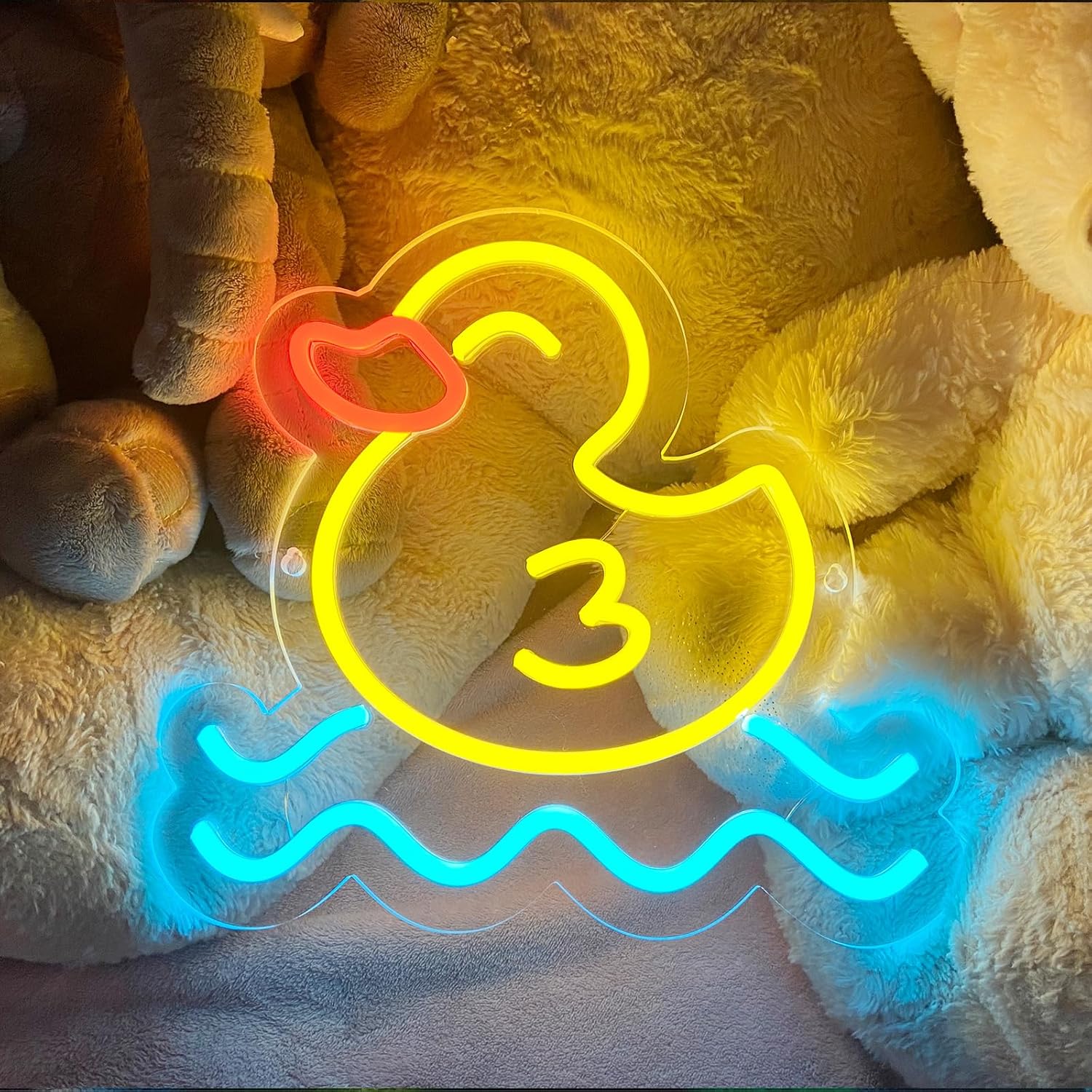 Baby Nursery Wall Lights - Неоновая вывеска в виде утки, светодиодное