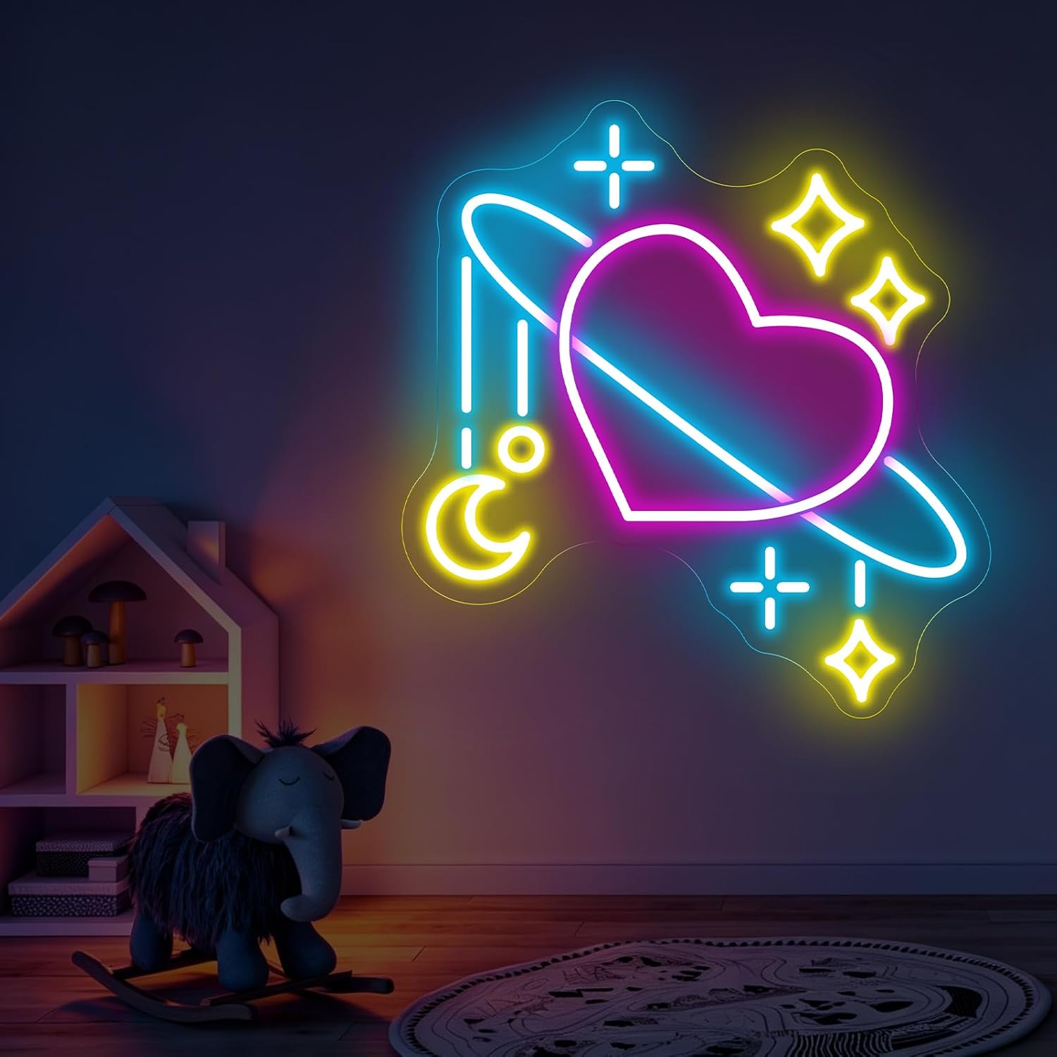 Неоновая вывеска «Космическая  – обзор и цена Baby Nursery Wall Lights